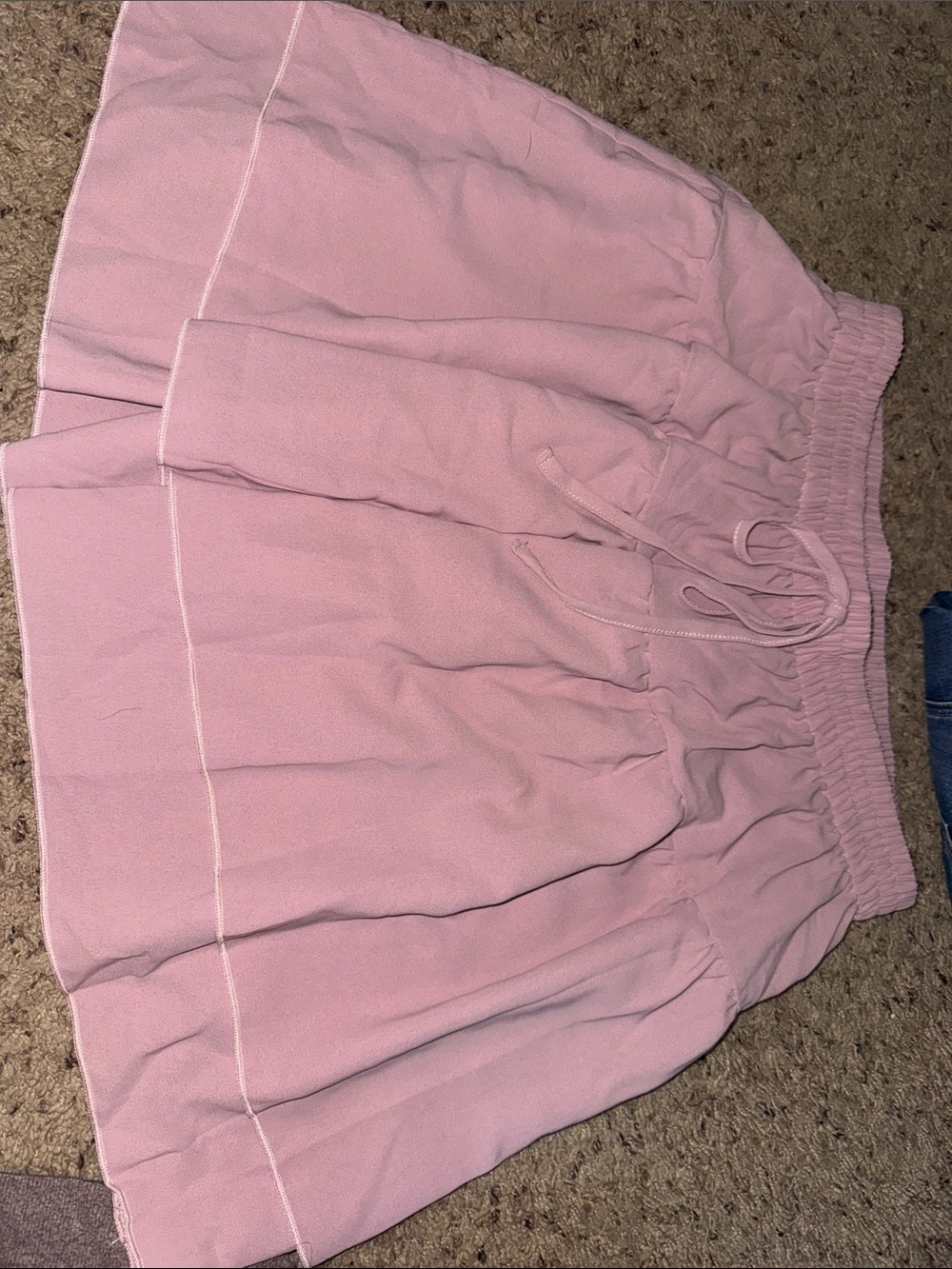 SHEIN Light Pink Drawstring Circle Skirt
